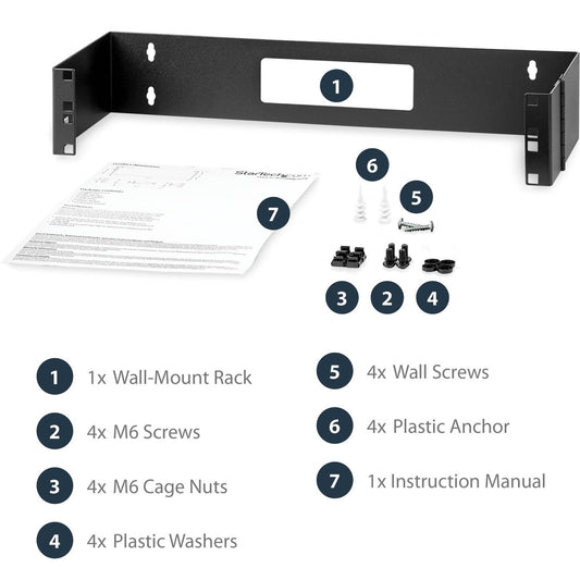 StarTech 2u 19in Hinged Wallmount Bracket (WALLMOUNTH2)