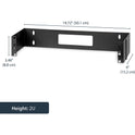 StarTech 2u 19in Hinged Wallmount Bracket (WALLMOUNTH2)