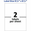  Printable Shipping Labels, 5.5" x 8.5" , 200 Labels (8426)