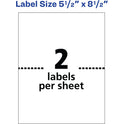  Printable Shipping Labels, 5.5" x 8.5" , 200 Labels (8426)