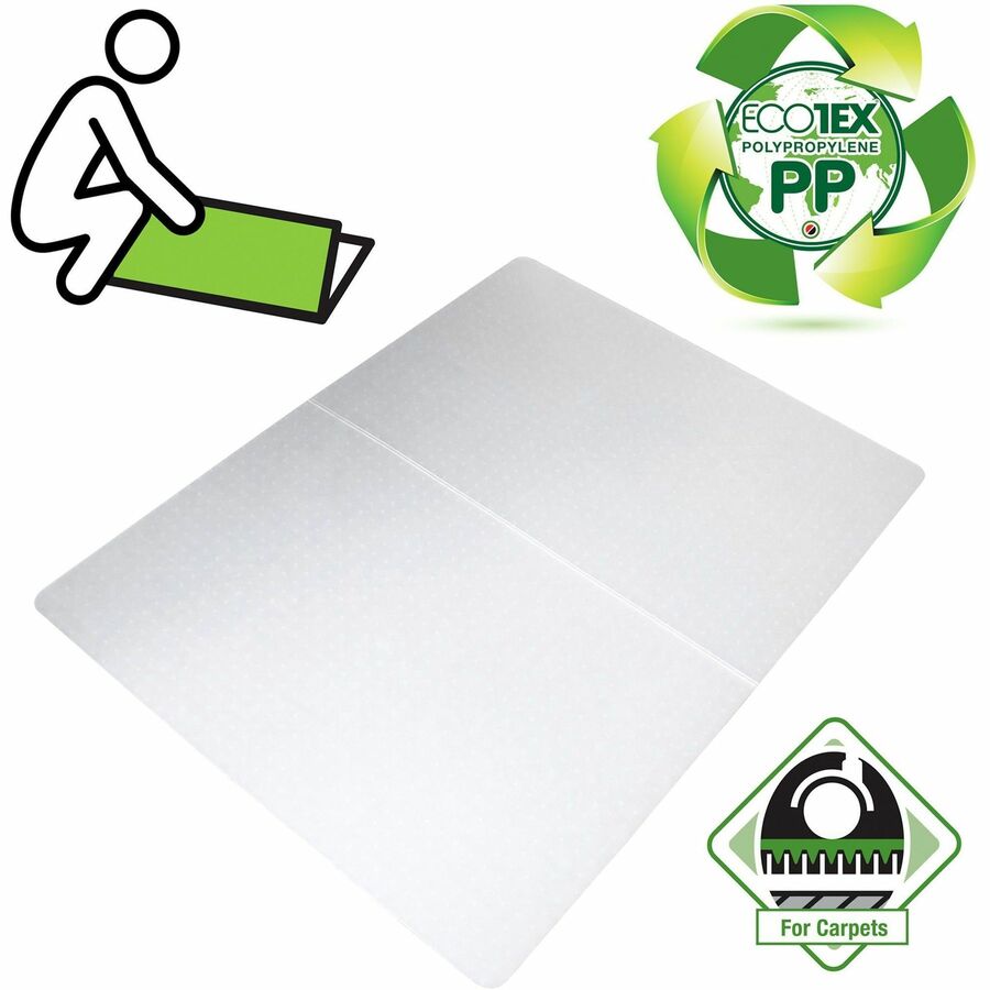  Polypropylene Rectangular Foldable Chair Mat for Carpets - 35" x 46" (NCMFLLGC0002)