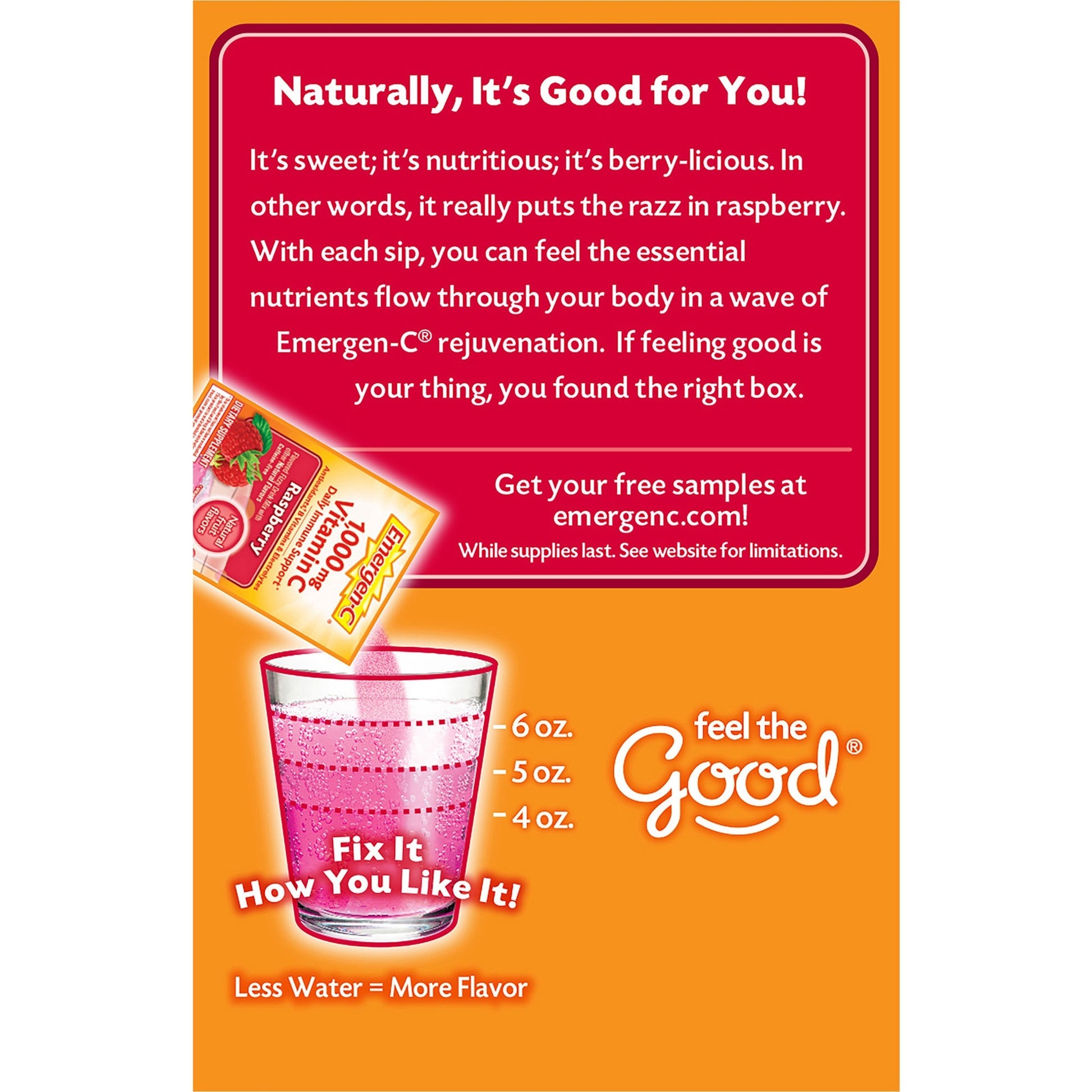 Emergen-C Raspberry Vitamin C Drink Mix (30201)