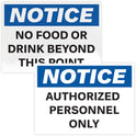  NOTICE Header Self-Adhesive Outdoor Sign (61555)