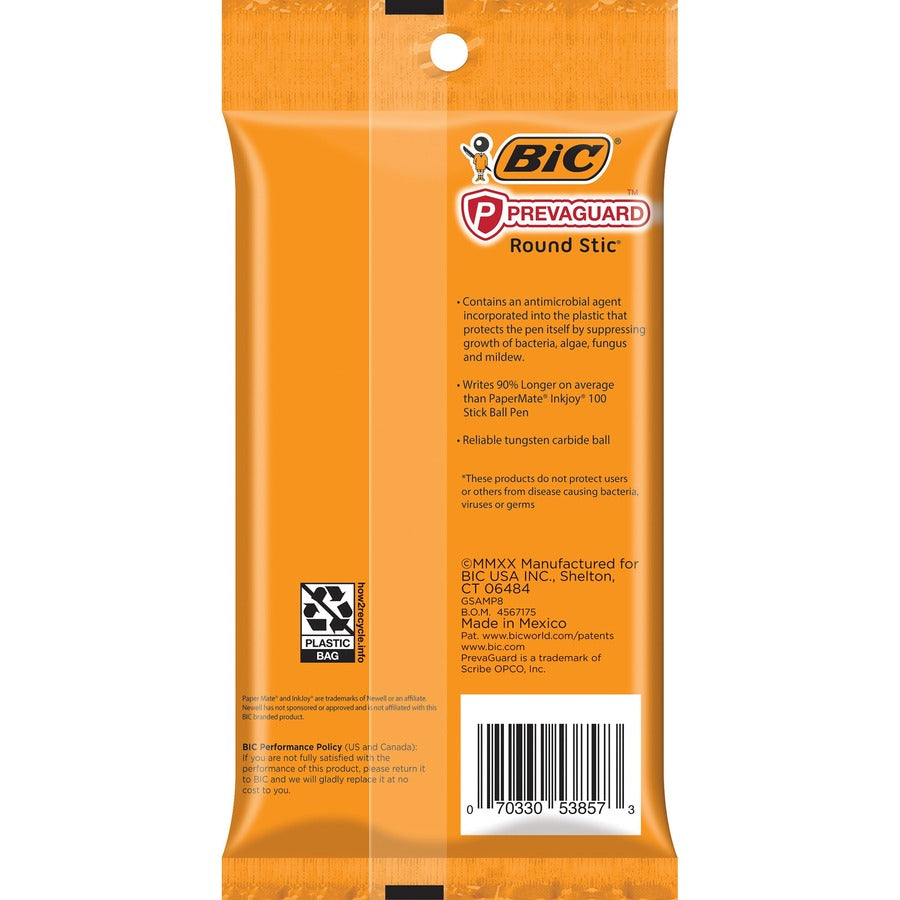 BIC PrevaGuard Round Stic Ballpoint Pen (GSAMP81BK)