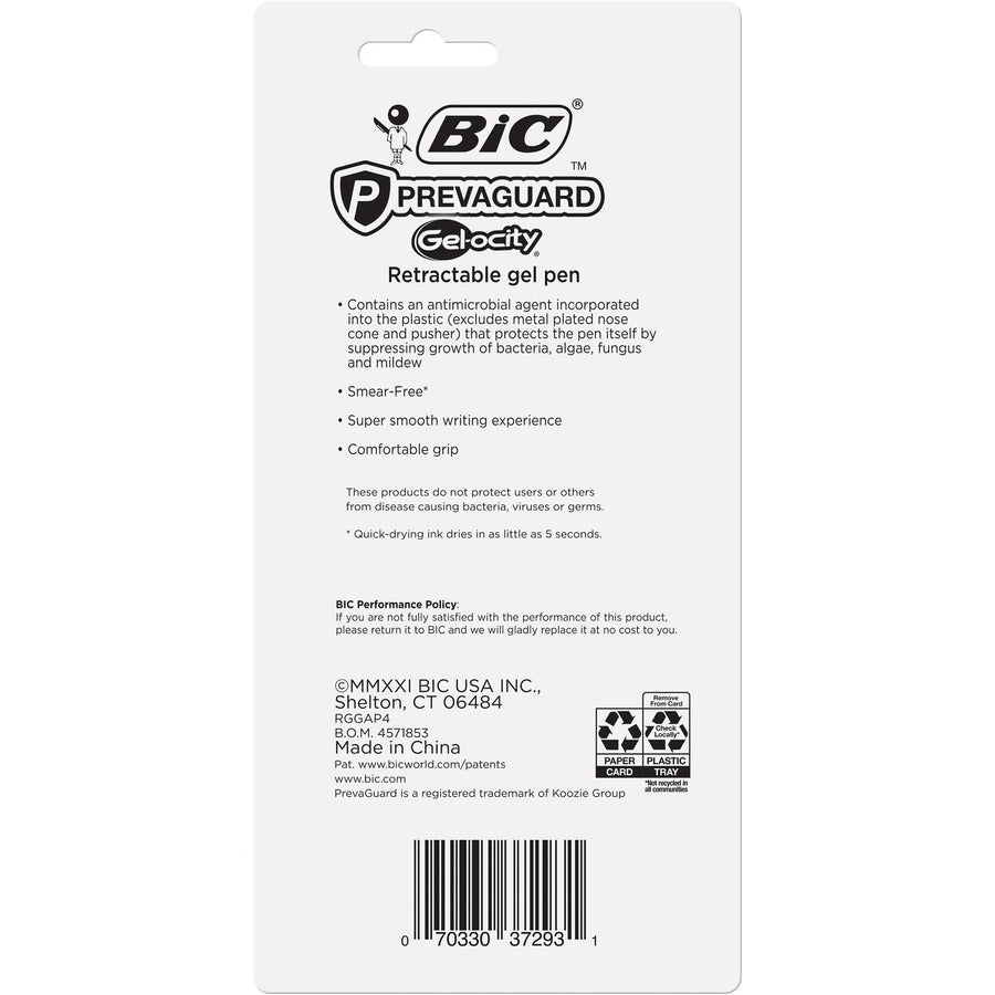 BIC PrevaGuard Gel-ocity Gel Pen (RGGAP4BK)