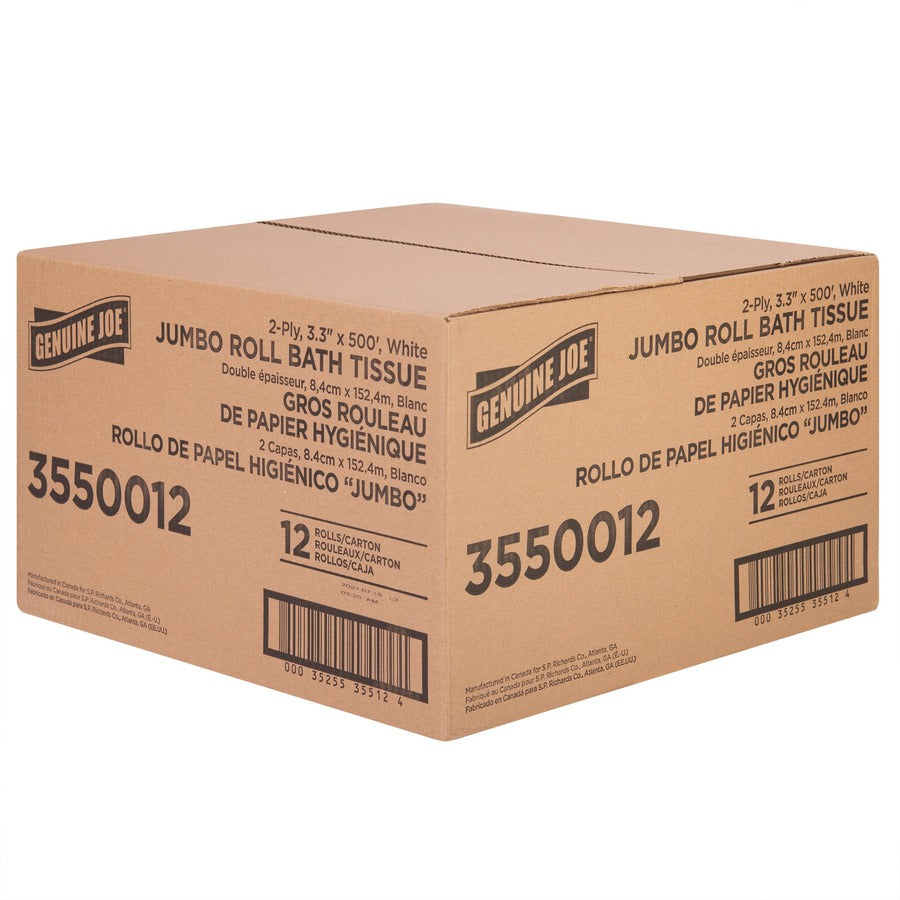 Genuine Joe Jumbo Jr Dispenser Bath Tissue Roll (3550012)