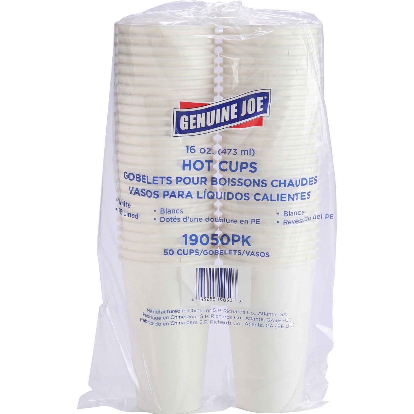 Genuine Joe 16 oz Disposable Hot Cups (19050)