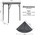 Dorel Zown Classic 24" Corner Blow Mold Fold Table (60523SGY2E)