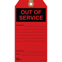  Preprinted OUT OF SERVICE Red Service Tags (62429)