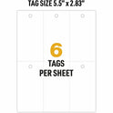 Avery UltraDuty Plastic Tags, 5.5" x 2.83" , White(62400)