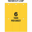 Avery UltraDuty Plastic Tags, 5.5" x 2.83" , Yellow (62402)