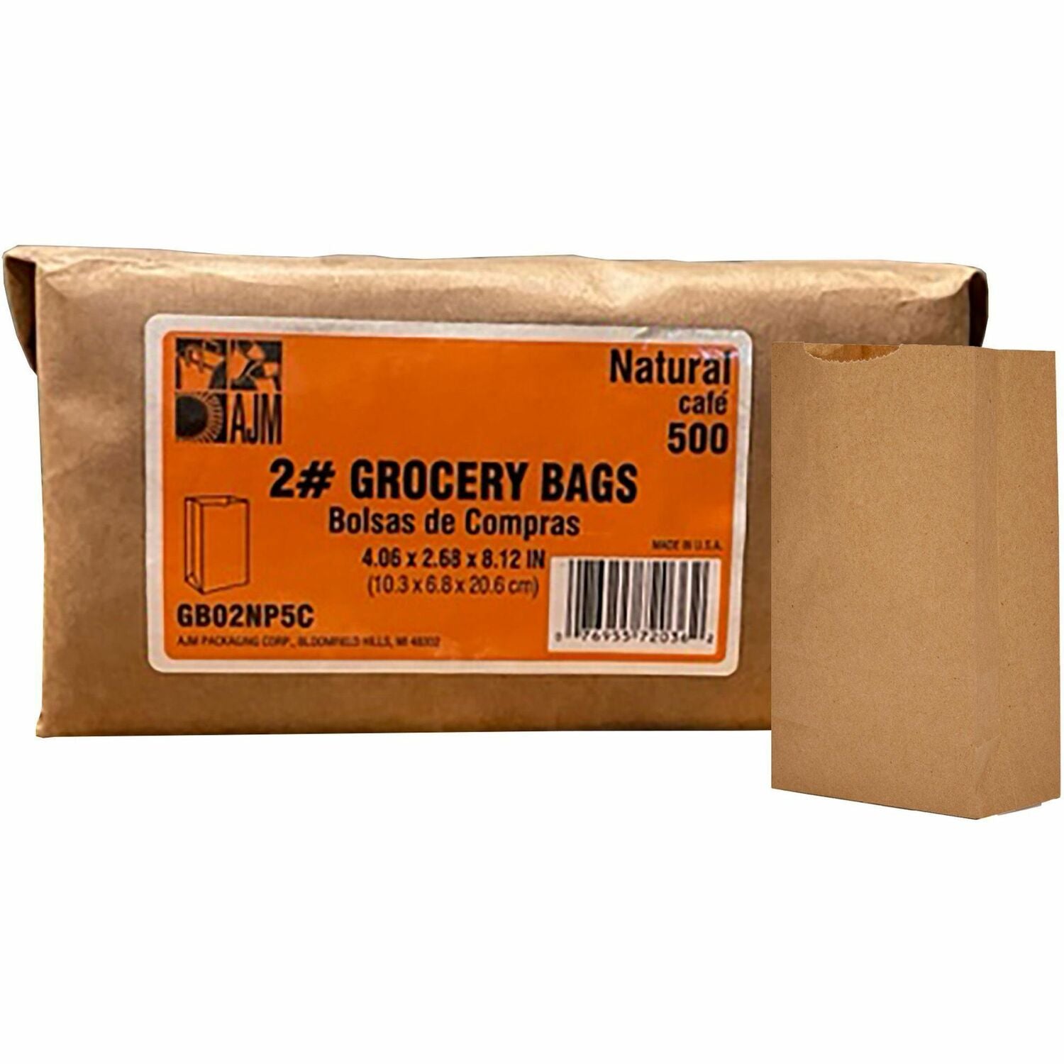 AJM Kraft Grocery Bags (GB02NP5C)