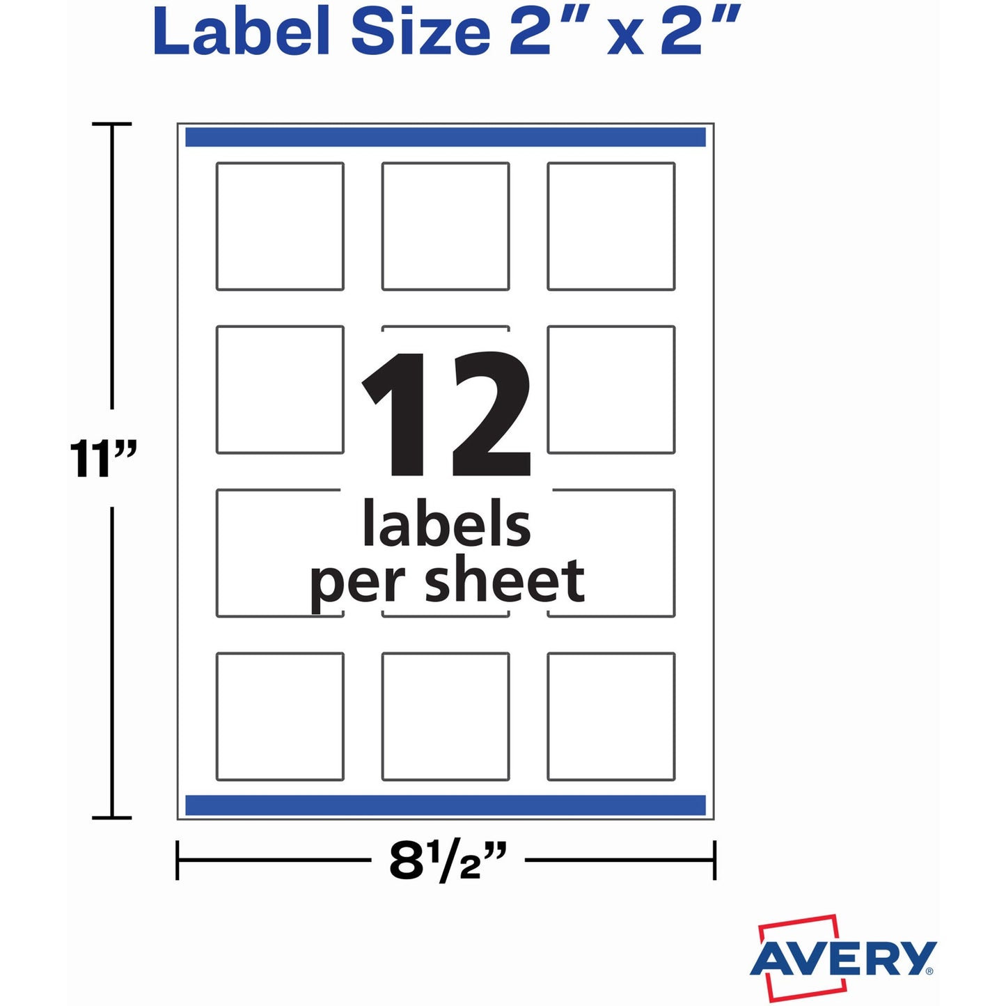  Sure Feed Glossy White Square Labels (22565)