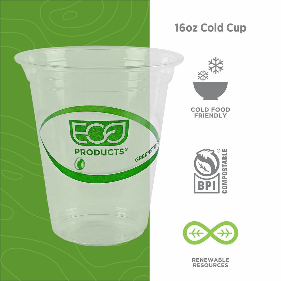 Eco-Products 16 oz GreenStripe Cold Cups (EPCC16GSA)