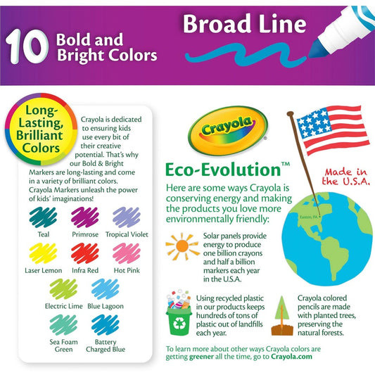 Crayola Bright/Bold Broad Line Markers (587725)