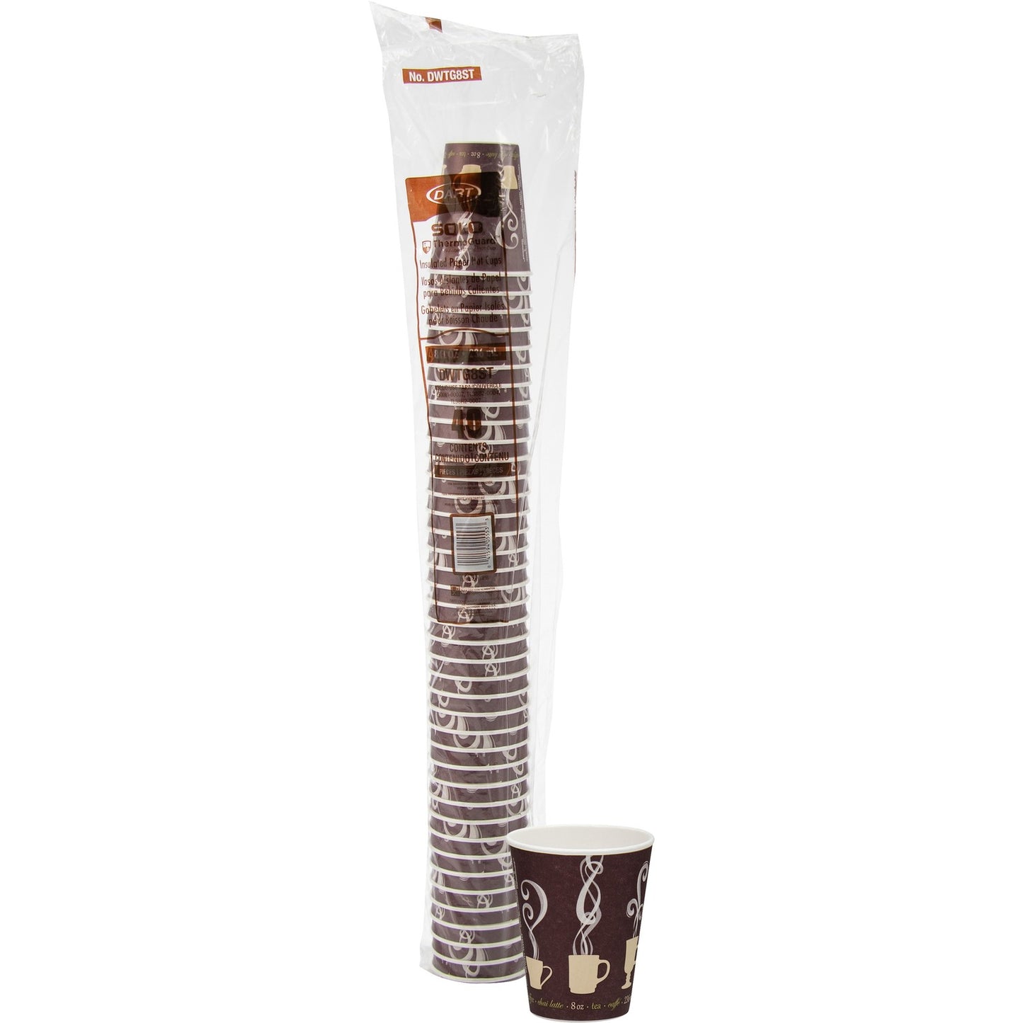 Solo ThermoGuard 8 oz Double Walled Paper Hot Cups (DWTG8ST)