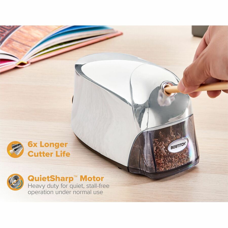 Bostitch QuietSharp Executive Pencil Sharpener (EPS8CHROME)