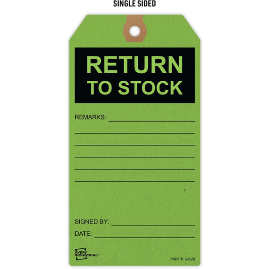  RETURN TO STOCK Preprinted Inventory Tags (62428CT)