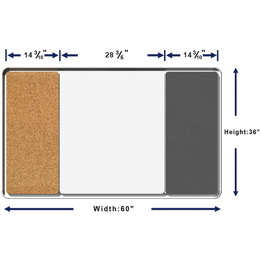 Lorell Mounting Frame for Whiteboard - Silver (18321)