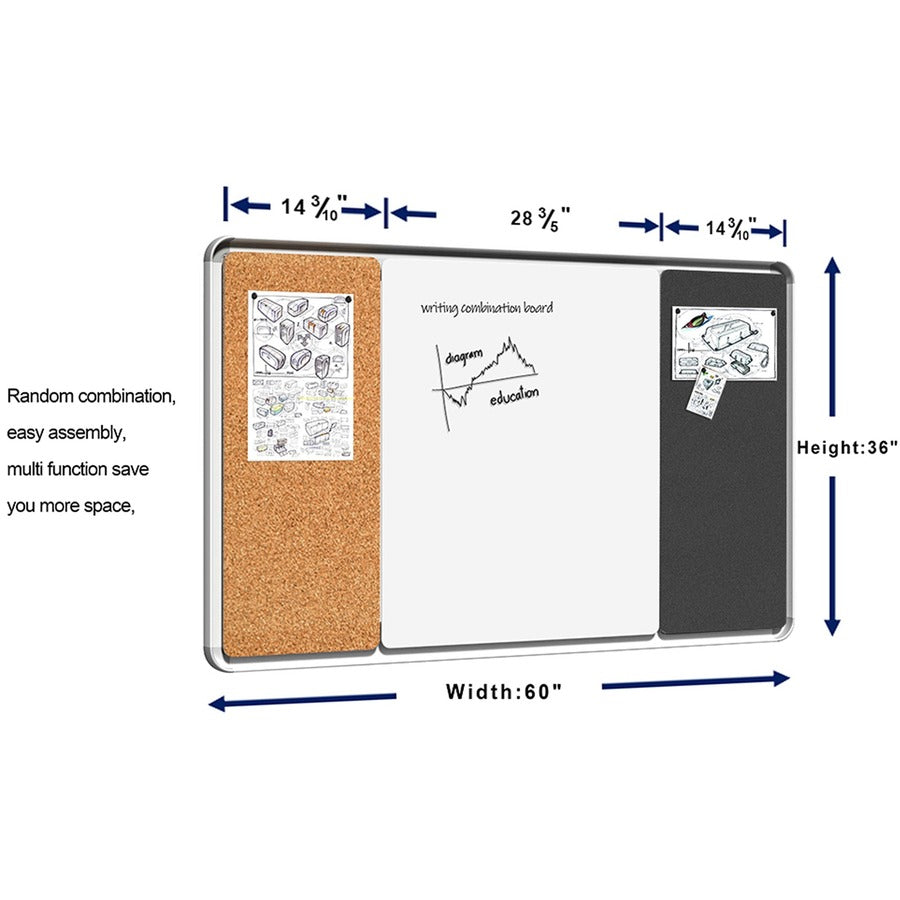 Lorell Mounting Frame for Whiteboard - Silver (18321)