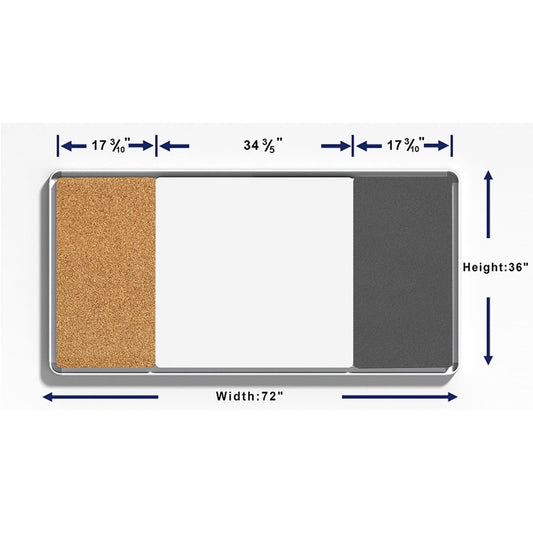 Lorell Mounting Frame for Whiteboard - Silver (18322)