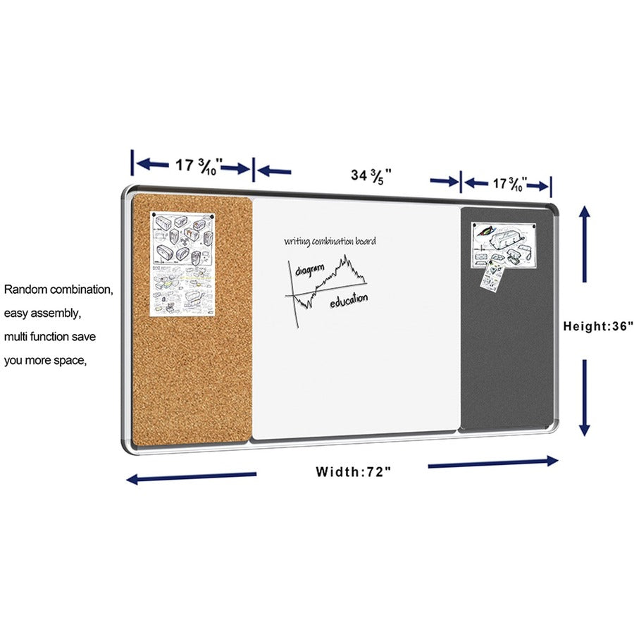 Lorell Mounting Frame for Whiteboard - Silver (18322)