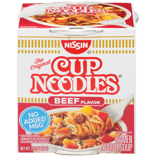 NISSIN FOODS Top Ramen Beef Flavor Cup Noodles (23001)