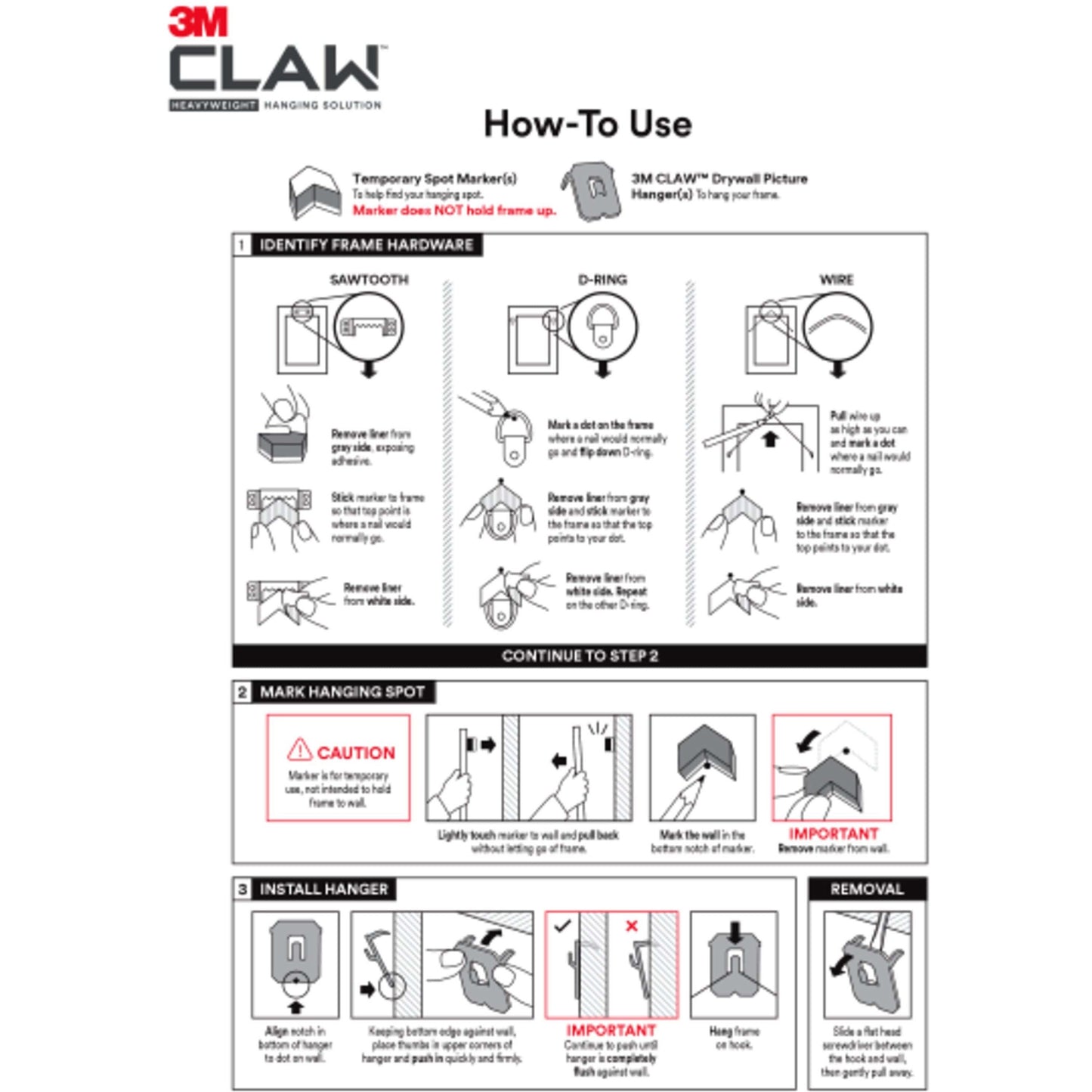 3M CLAW Drywall Picture Hanger (3PHKITM10ES)