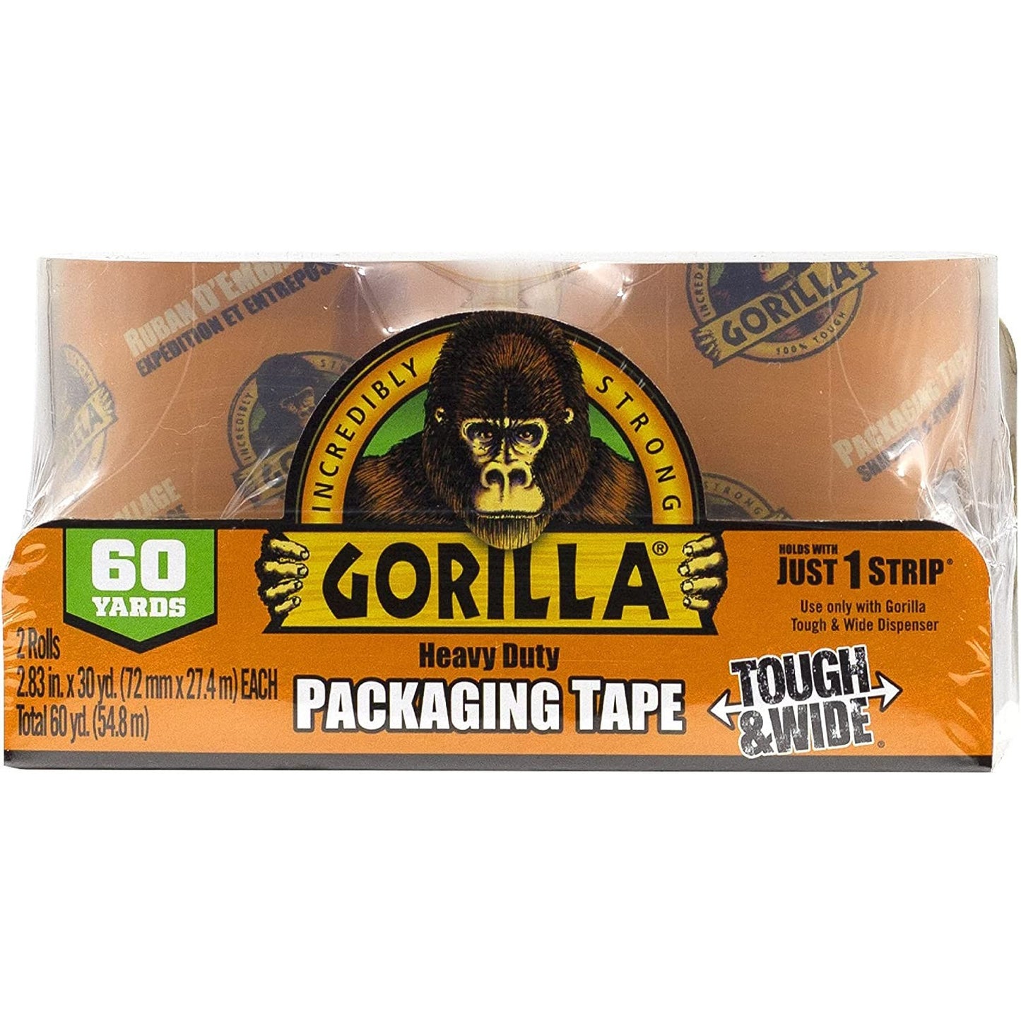 Gorilla Glue Gorilla Heavy-Duty Tough & Wide Shipping/Packaging Tape (6030402)