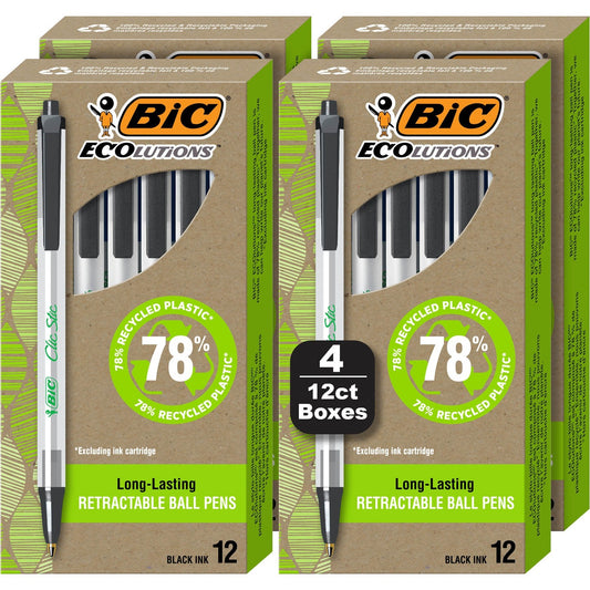 BIC Ecolutions Clic Stic Ballpoint Pen (CSEM48BK)