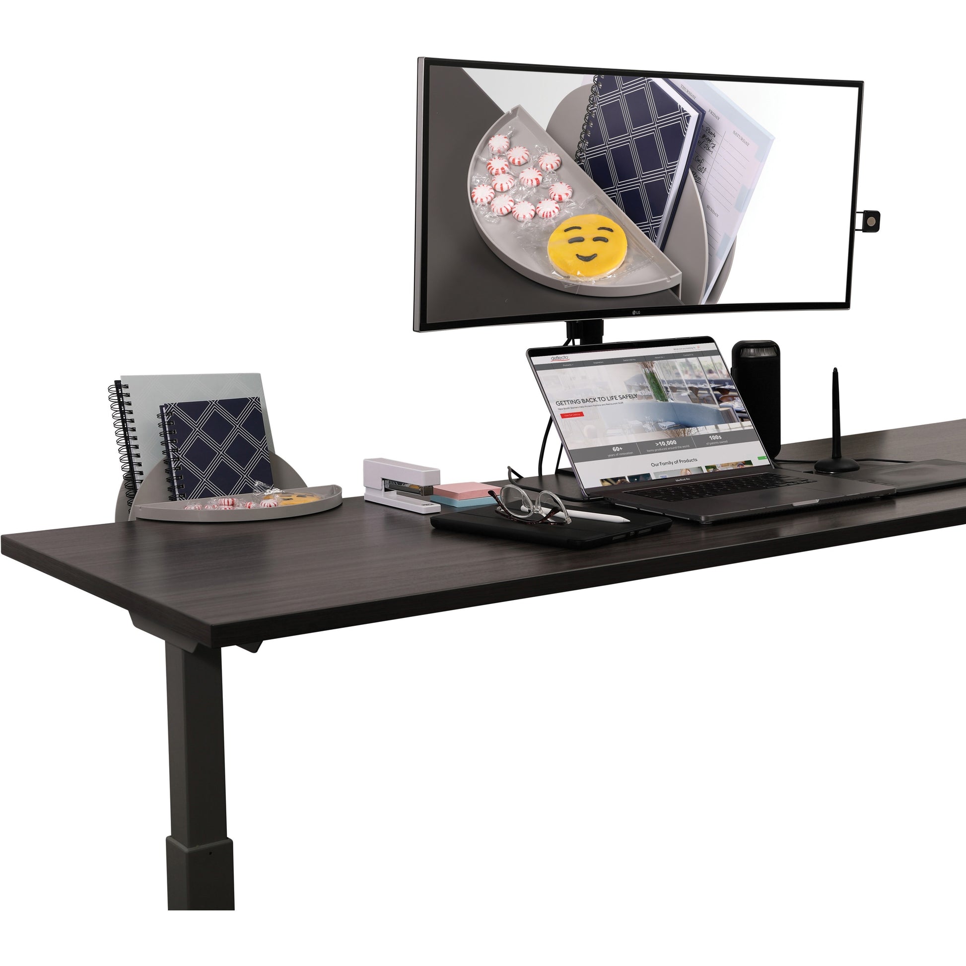 Deflecto Standing Desk Desk File Organizer Grey (400003)