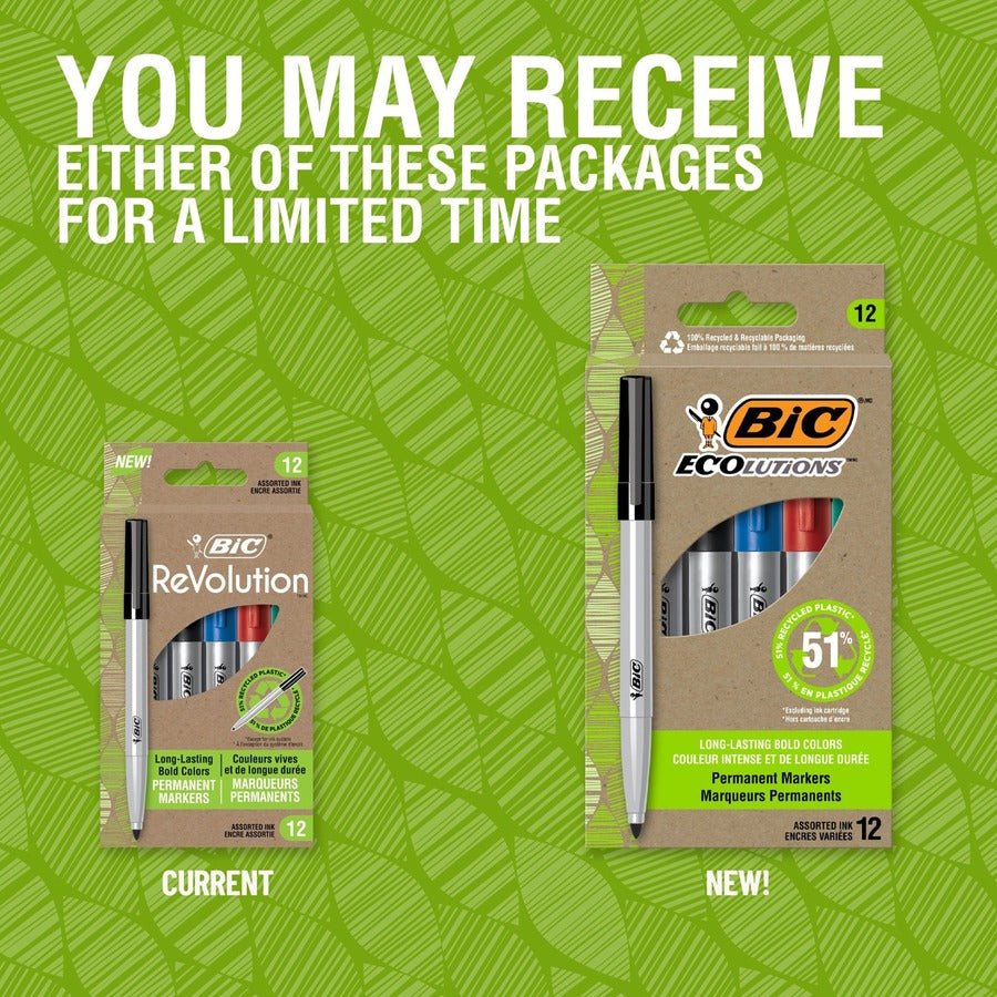 BIC Ecolutions Permanent Marker (PMER12AST)