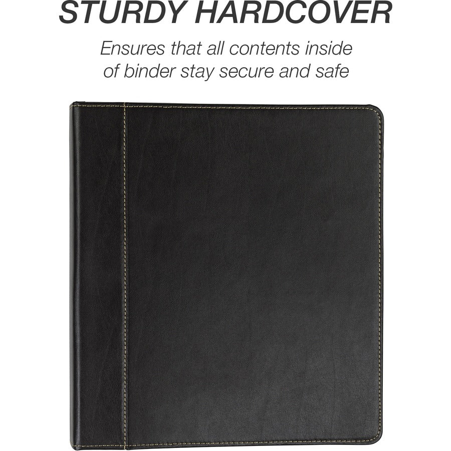 Samsill Contrast Stitch Leather Ring Binder (15710)