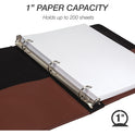 Samsill Contrast Stitch Leather Ring Binder (15712)