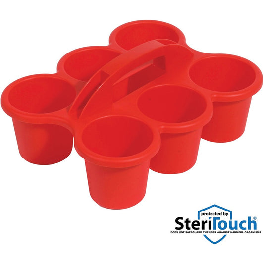 Deflecto Antimicrobial Kids 6 Cup Caddy (39509RED)