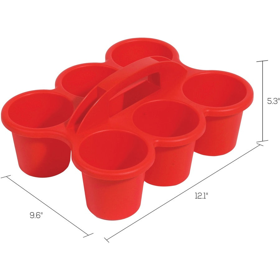 Deflecto Antimicrobial Kids 6 Cup Caddy (39509RED)