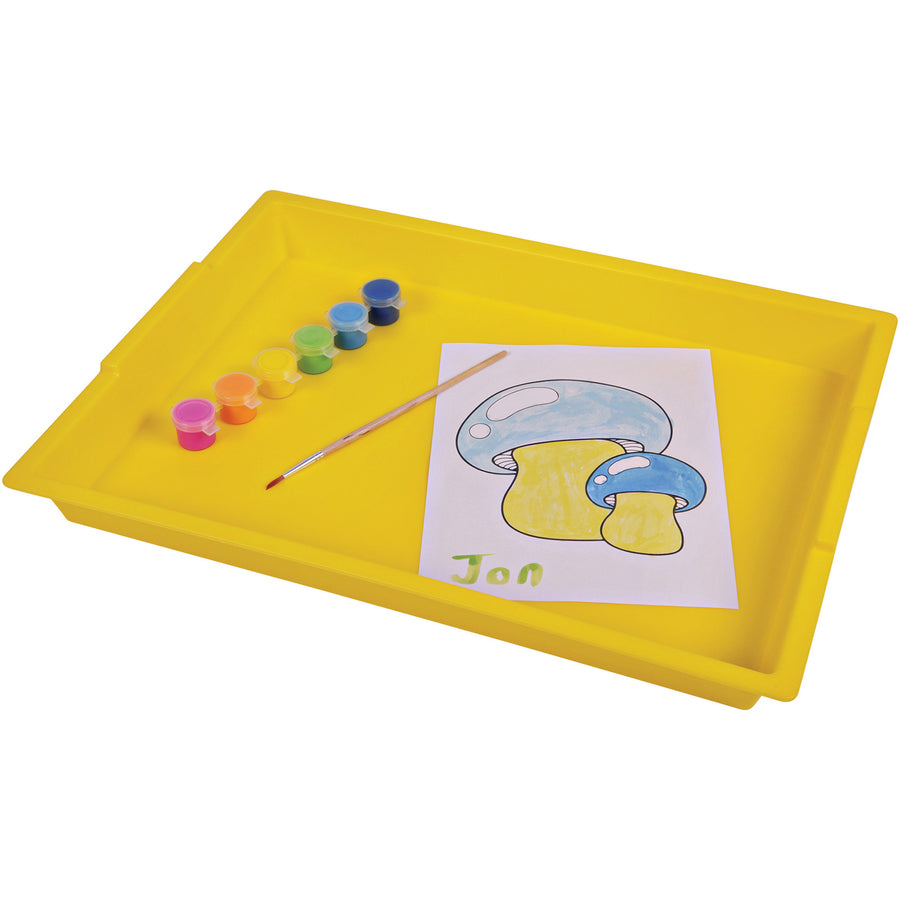 Deflecto Antimicrobial Finger Paint Tray (39507YEL)