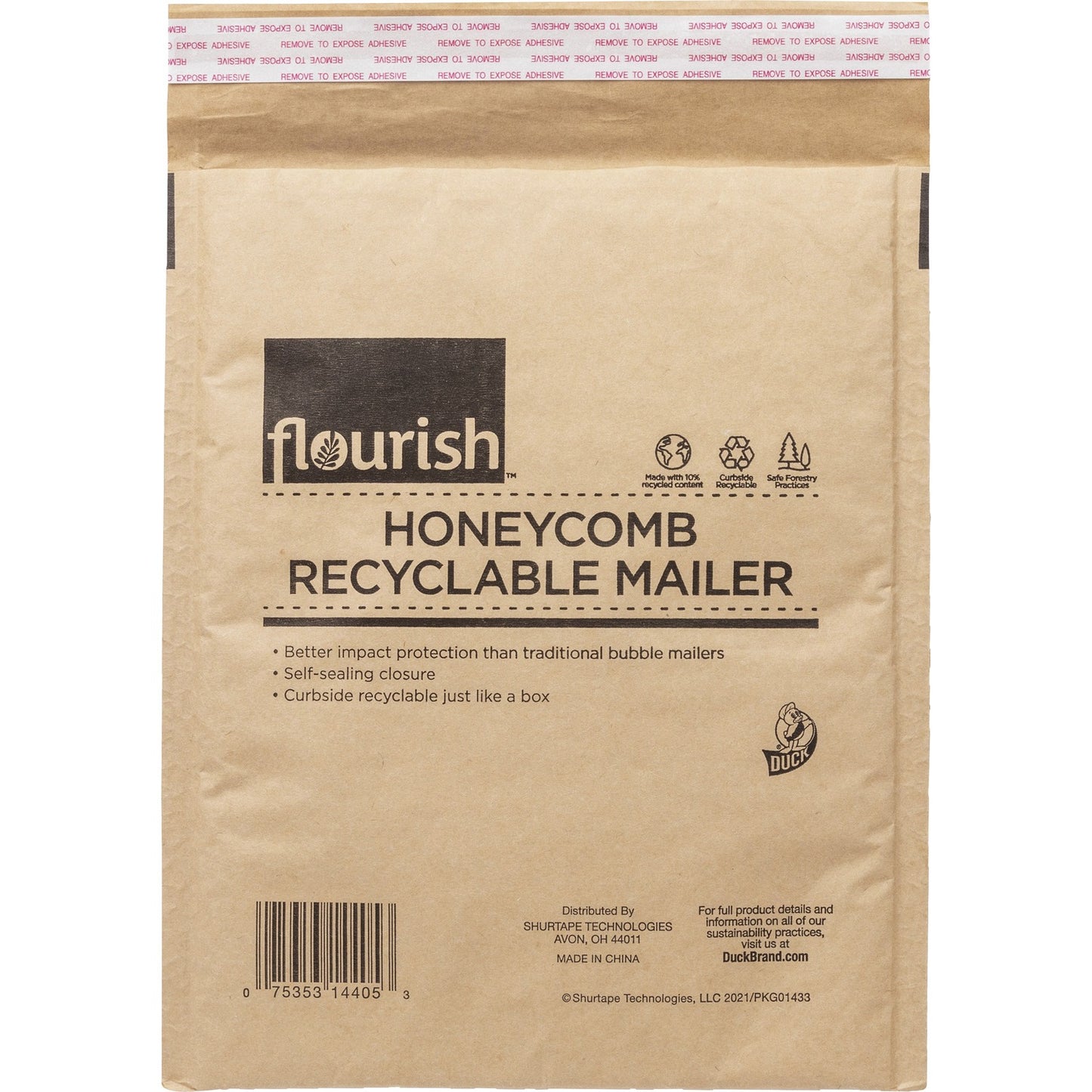 Duck Brand Flourish Honeycomb Recyclable Mailers (287432)