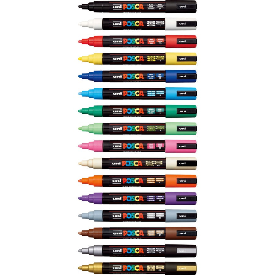  Posca PC-5M Paint Markers (PC5M16C)