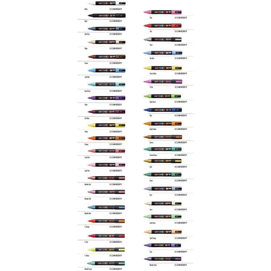  Posca PC-5M Paint Markers (PC5MYELLOW)