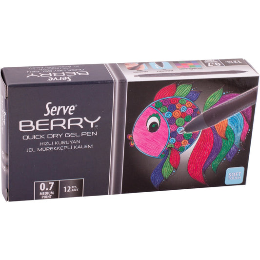 Serve Berry Quick-Dry Gel Ink Pen (BRGEL0712SY)