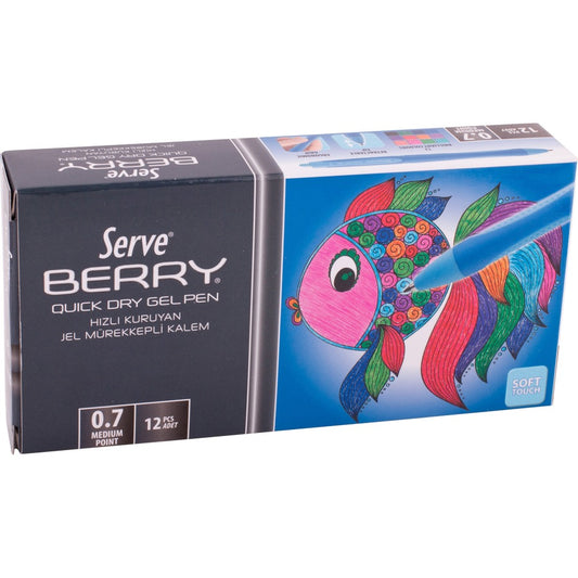 Serve Berry Quick-Dry Gel Ink Pen (BRGEL0712MV)