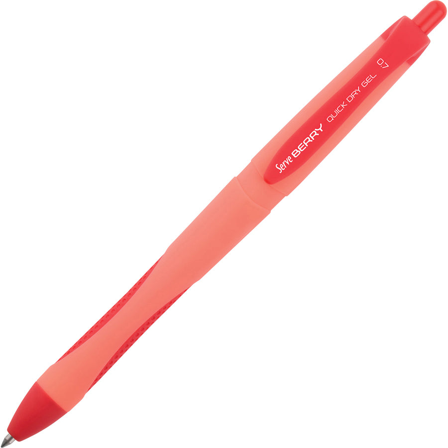 So-Mine Serve Berry Quick Dry Retract Gel Ink Pen (BRGEL07B6KRB)