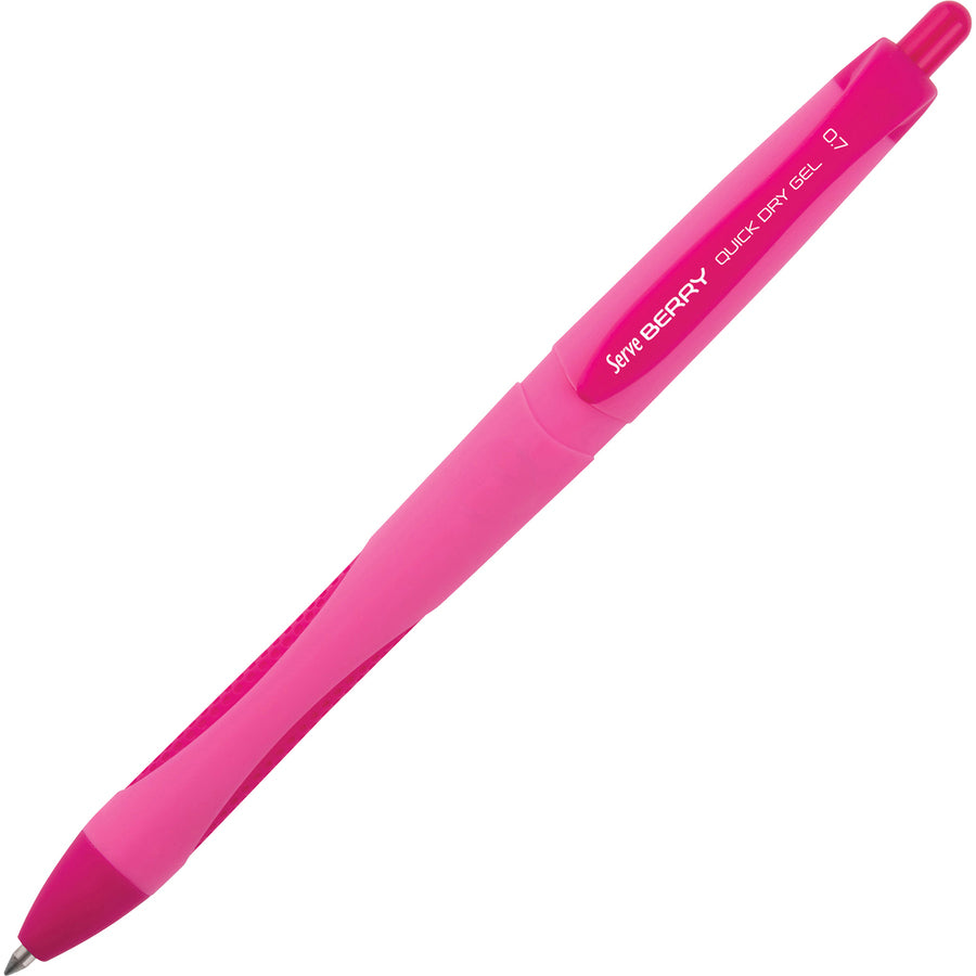 So-Mine Serve Berry Quick Dry Retract Gel Ink Pen (BRGEL07B6KRB)