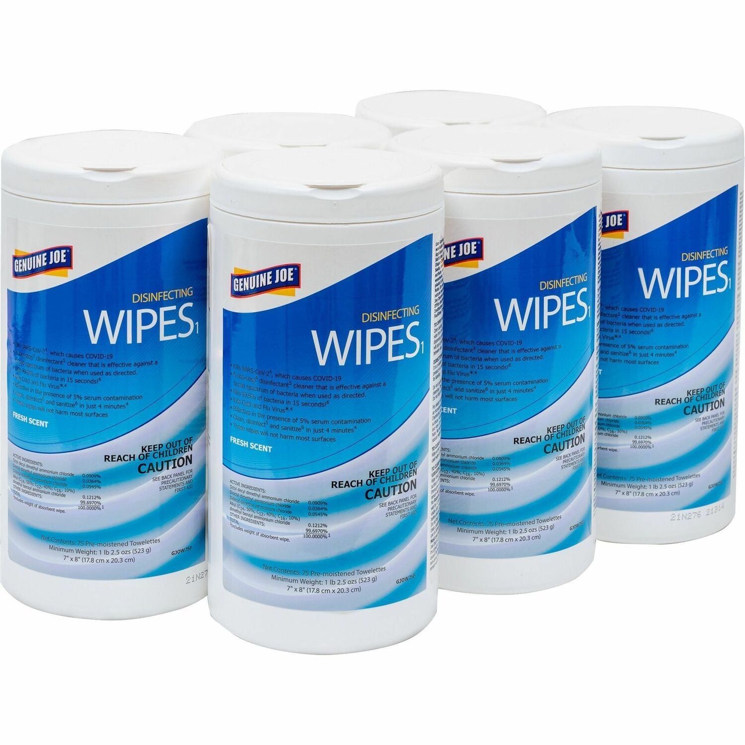 Genuine Joe Disinfecting Wipes (W75F)