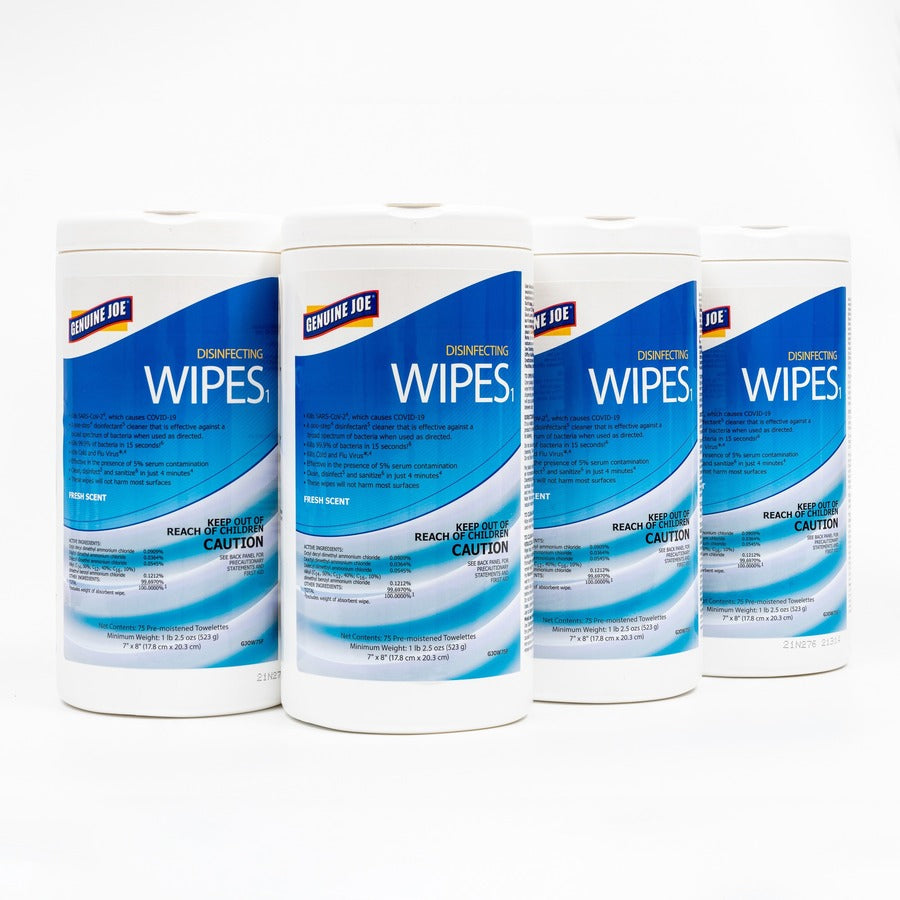 Genuine Joe Disinfecting Wipes (W75F)