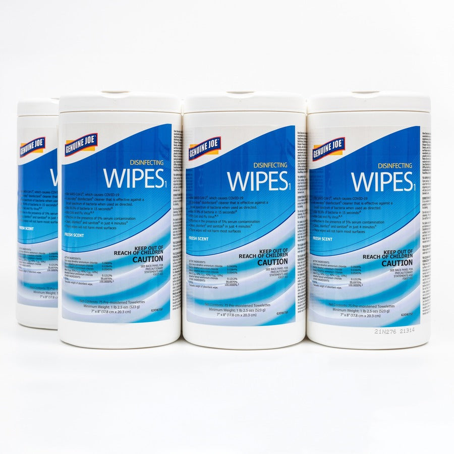 Genuine Joe Disinfecting Wipes (W75F)