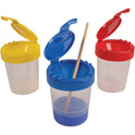 Deflecto Antimicrobial Kids No Spill Paint Cup Blue (39515BLU)