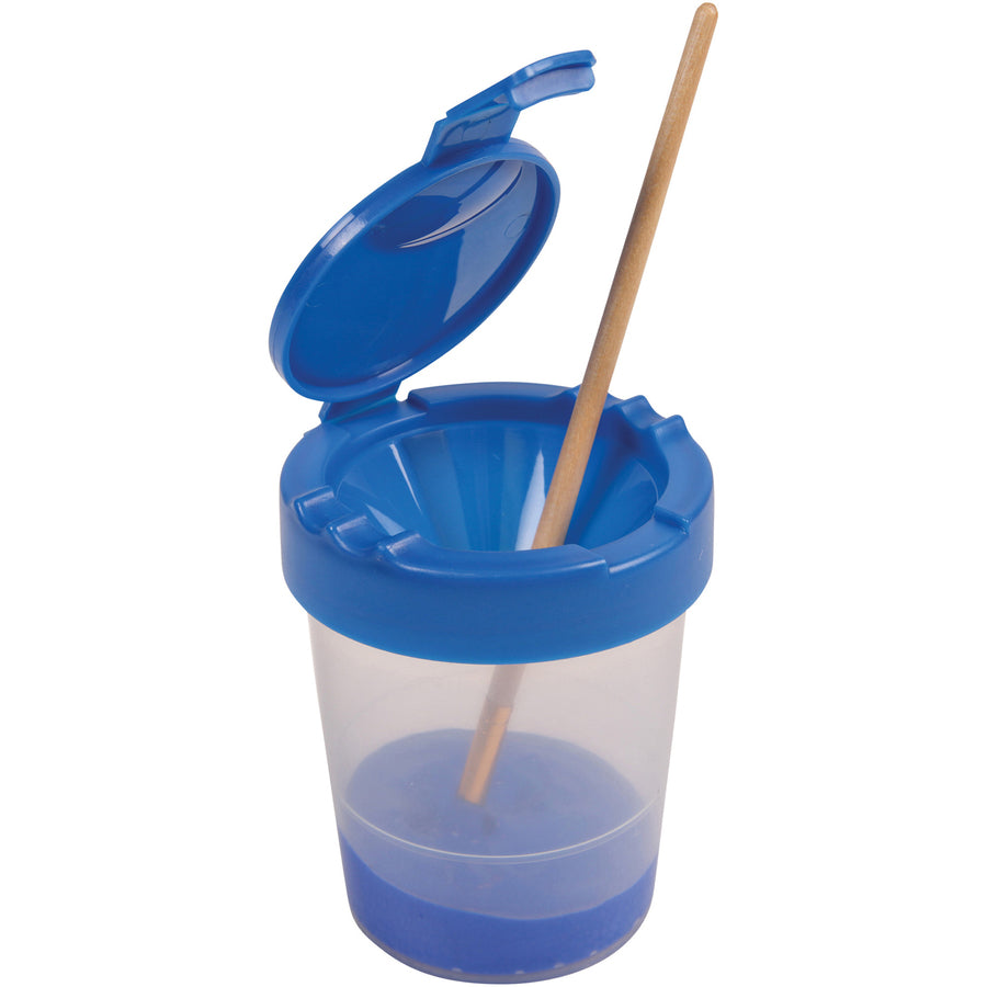 Deflecto Antimicrobial Kids No Spill Paint Cup Blue (39515BLU)