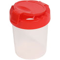 Deflecto Antimicrobial Kids No Spill Paint Cup Red (39515RED)